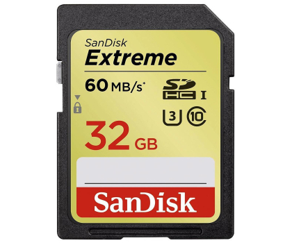Nośnik pamięci Sandisk 32GB SDHC Extreme Class10 60MB/s UHS-I (U3)